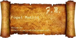 Fogel Matild névjegykártya